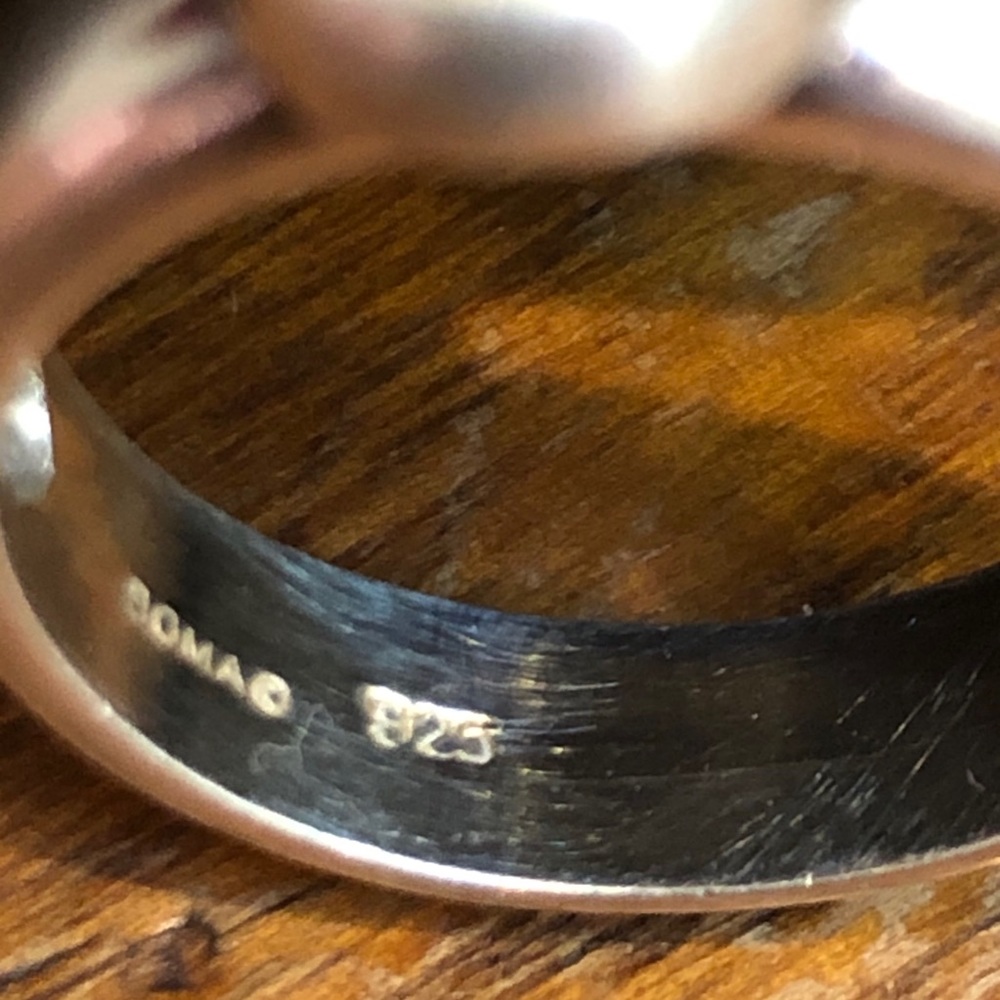 BOMA Silver Ring Faceted Stone - Picture 2 of 5